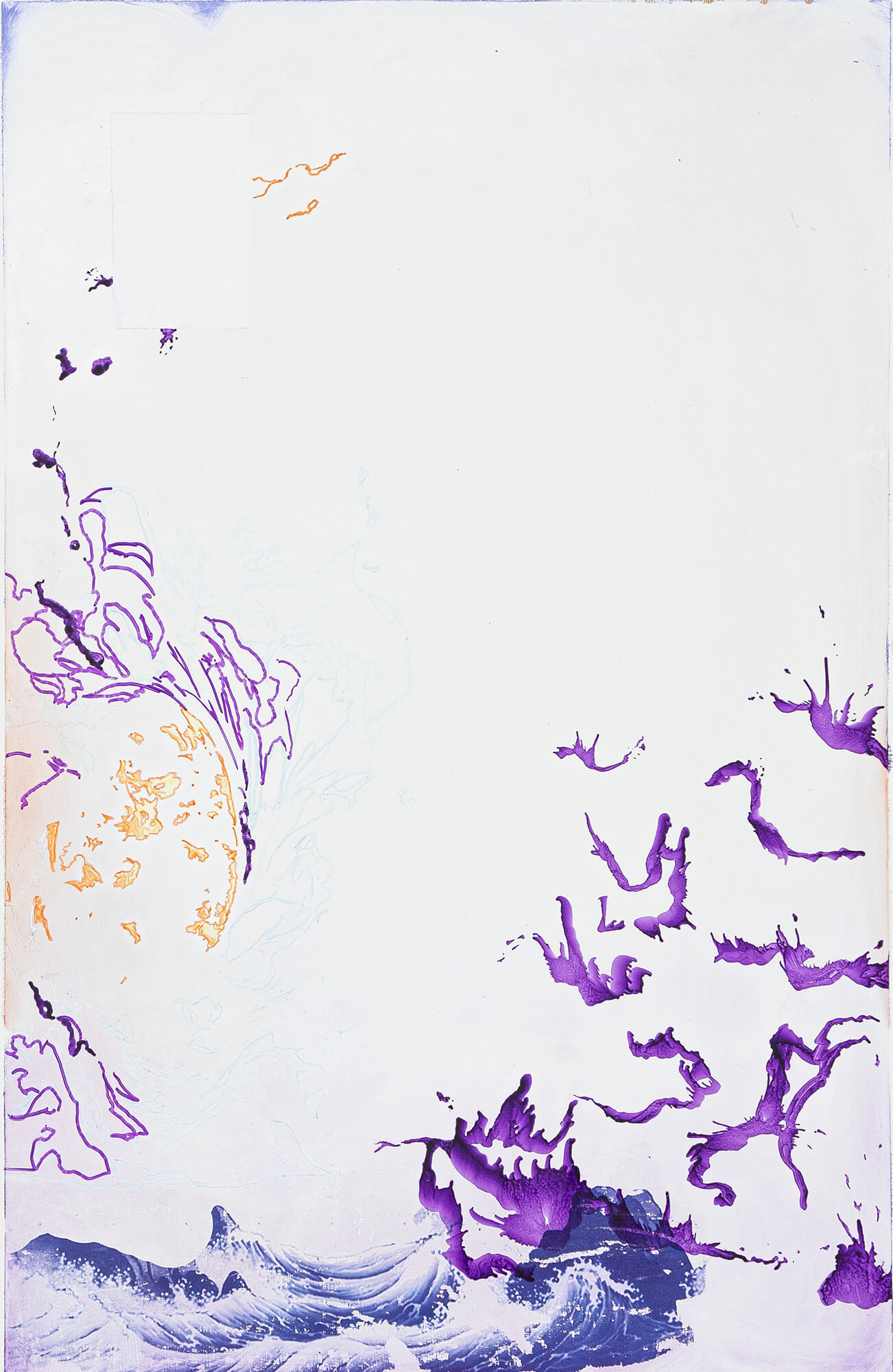 17 - Série AKM-HMR - Résidence Issoudun Huile et feutre sur tableau blanc effaçable 40 x 60 cm 2023 - Crédit photo ©Thomas Greffeuille